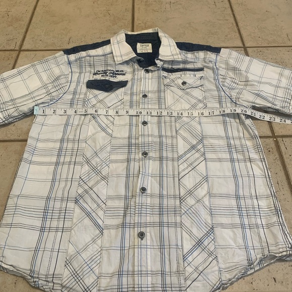 Private Member Men's Plaid Short Sleeve Button Up Shirt Size L - Picture 5 of 7